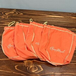 Crown Royal Orange Drawstring Bags